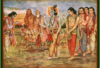 romapada-swami-on-pandavas-and-krishna-offering-obeisance’s