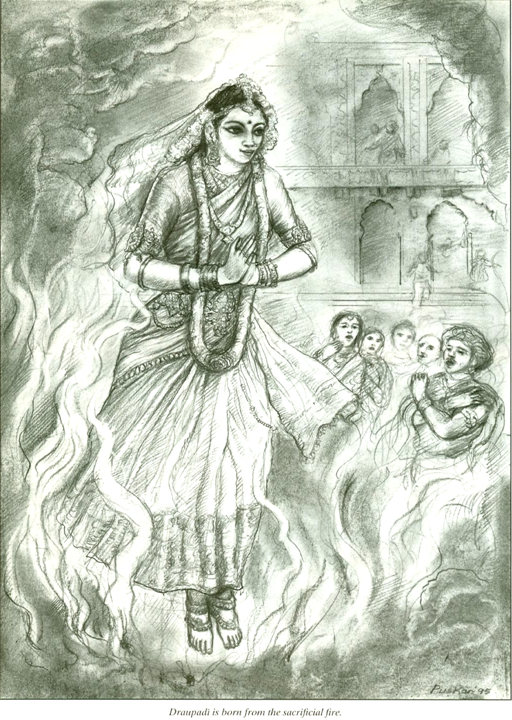 Romapada Swami on Draupadi being bron from fire sacrifice